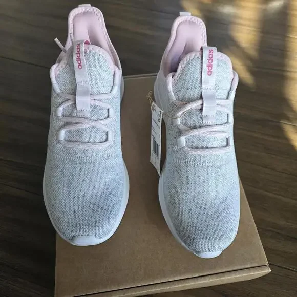 Adidas Cloudfoam Pure 2.0 Gray/Pink/White Sneaker Slip On Women’s Size 7 NWOB - Picture 3 of 8